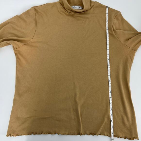 Coldwater Creek 2-Piece Turtleneck and Quilted Vest Size 1X Cream & Golden Ochre - Picture 11 of 13